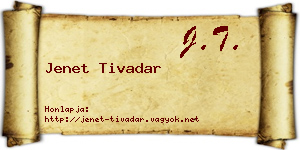 Jenet Tivadar névjegykártya